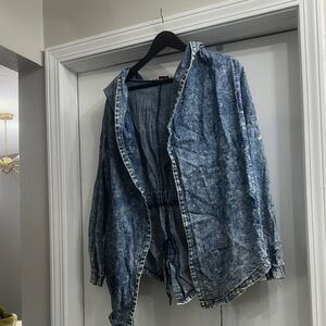 Blue Acid Wash Denim Jacket